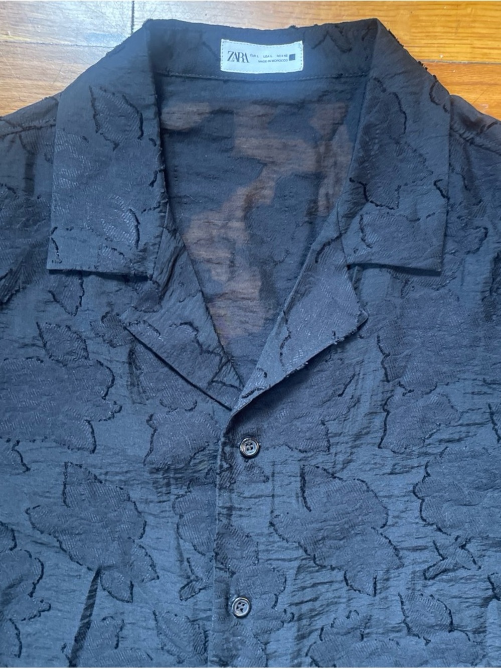 Zara Black Textured Lightweight Shirt | Brand new